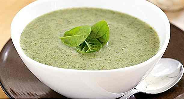 8 ricette di zuppa di spinaci (poche calorie)