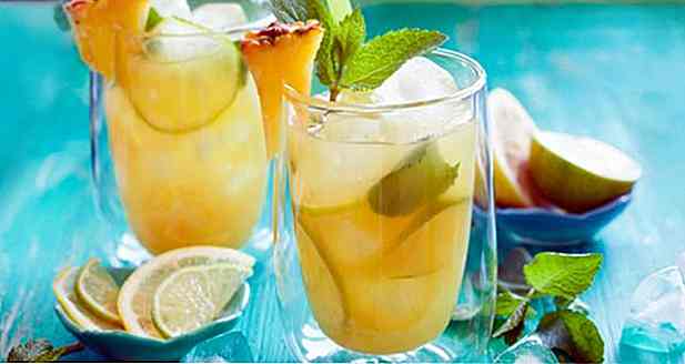 10 ricette di succo d'ananas con limone per perdere peso