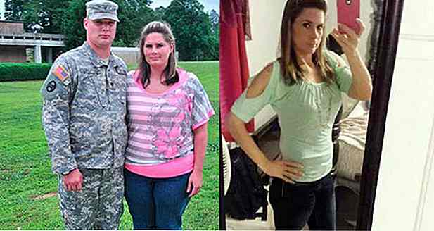 Frau verliert 68 kg und überrascht Ehemann auf dem Schoß des Militärdienstes