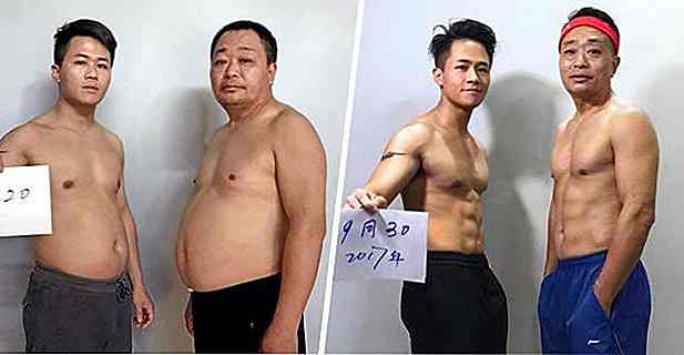 Imaginile incredibile arată pierderea în greutate a tatălui și a fiului și inspiră familiile