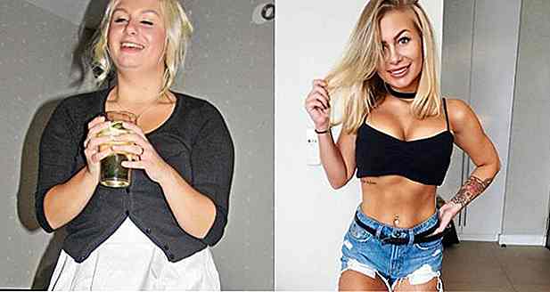 Imaginile acestei fete înainte și după băutură