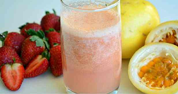 10 Rezepte von Erdbeer-Passionsfruchtsaft - Vorteile und wie man macht