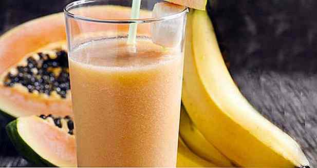 5 Rezepte von Papaya Vitamin mit Banane, um Gewicht zu verlieren