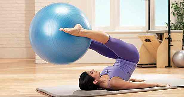 6 Pilates Übungen mit Ball zu Hause zu tun