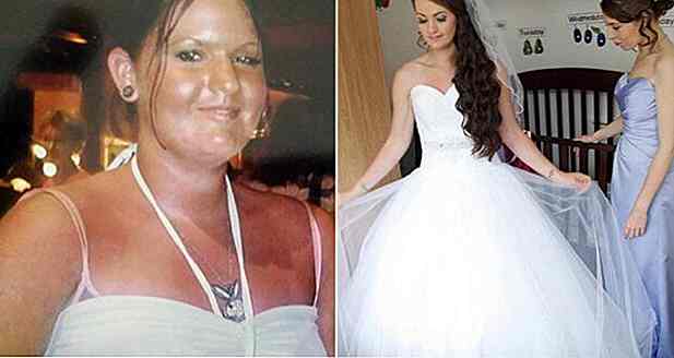 Femme perd 30 kg pour s'adapter à la robe de mariée